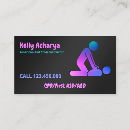 CPR Instructeur Eerste Hulp Visitekaartje (Voorkant)