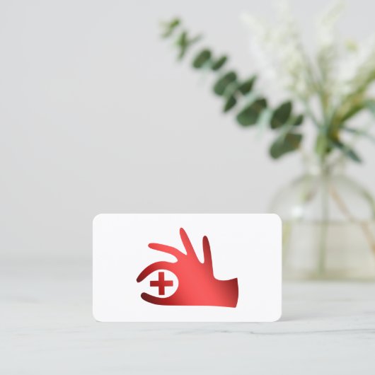 CPR-instructeur en eerste hulp QR Visitekaartje (Staand voorkant)