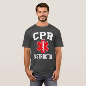 CPR-instructeur Red Star of Life EMS-ontwerp Medis T-shirt (Voorkant volledig)