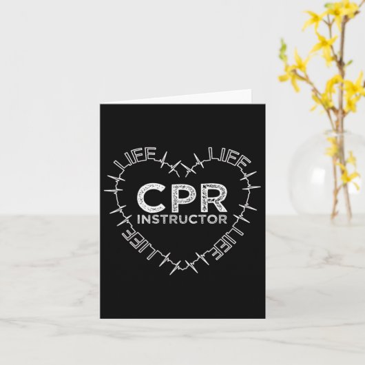 CPR-instructeur redt levenslange hartslagsymbool c Kaart (Gele Bloem)