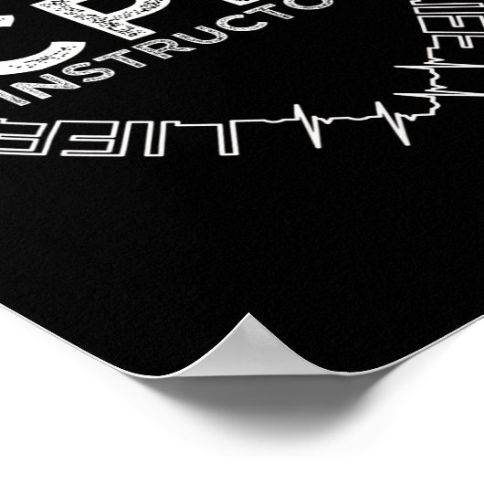 CPR-instructeur redt levenslange hartslagsymbool c Poster (Hoek)