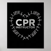 CPR-instructeur redt levenslange hartslagsymbool c Poster (Voorkant)