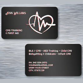 CPR Instructor Black Visitekaartje