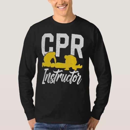 Cpr Instructor Coach Noodcursus Eerste Hulp Ca T-shirt (Voorkant)