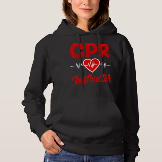 Cpr Instructor Course Coach Care Emergency First A Hoodie (Voorkant)