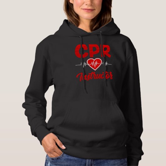Cpr Instructor Course Coach Care Emergency First A Hoodie (Voorkant)