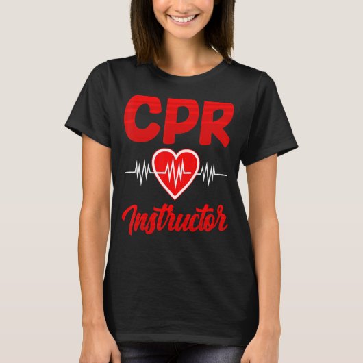 Cpr Instructor Course Coach Care Emergency First A T-shirt (Voorkant)