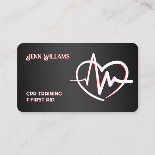CPR Instructor Custom QR Visitekaartje (Voorkant)