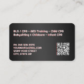 CPR Instructor Custom QR Visitekaartje (Achterkant)