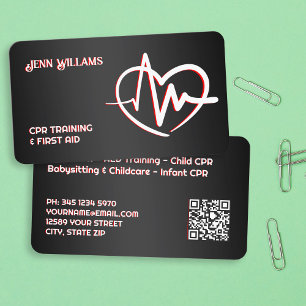CPR Instructor Custom QR Visitekaartje