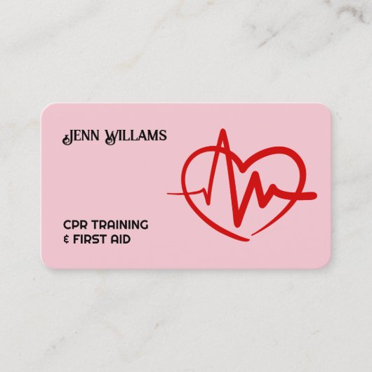 CPR Instructor Custom QR Visitekaartje (Voorkant)