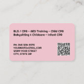 CPR Instructor Custom QR Visitekaartje (Achterkant)