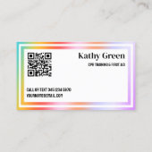 CPR Instructor Custom Vcard QR Visitekaartje (Achterkant)