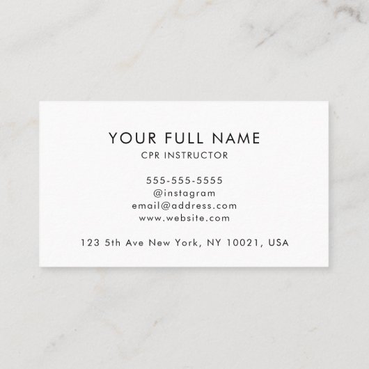 CPR QR Code Moderne Zaken Visitekaartje (Achterkant)