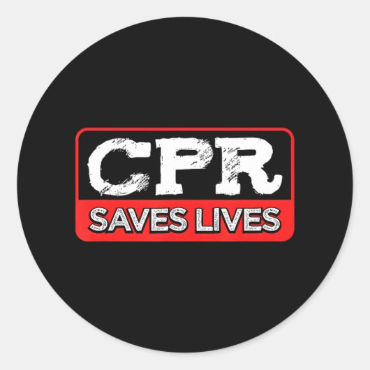 CPR slaat levens op Paramedische alarmdiensten EMS Ronde Sticker (Voorkant)