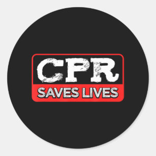 CPR slaat levens op Paramedische alarmdiensten EMS Ronde Sticker