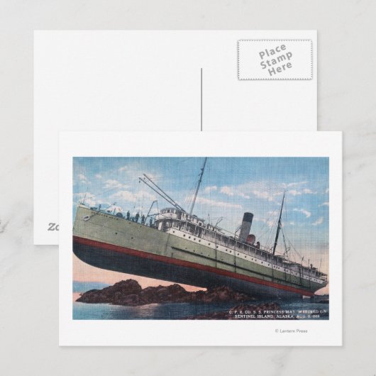 CPR SS Princess May WreckSentinel Island, AK Briefkaart (Voorkant / Achterkant)