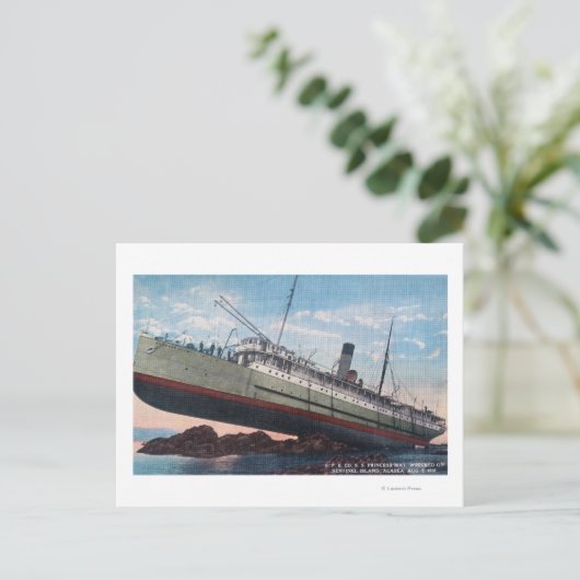 CPR SS Princess May WreckSentinel Island, AK Briefkaart (Staand voorkant)