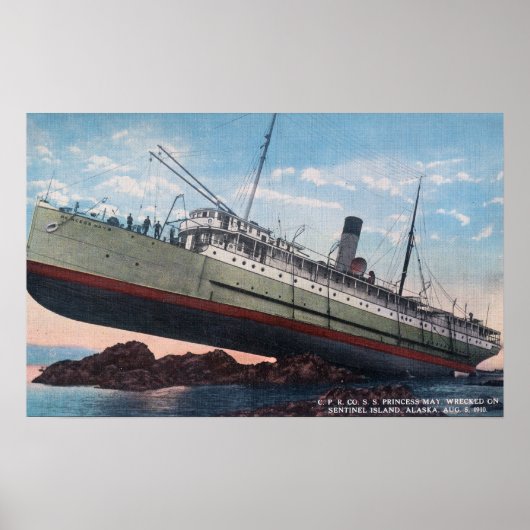 CPR SS Princess May WreckSentinel Island, AK Poster (Voorkant)