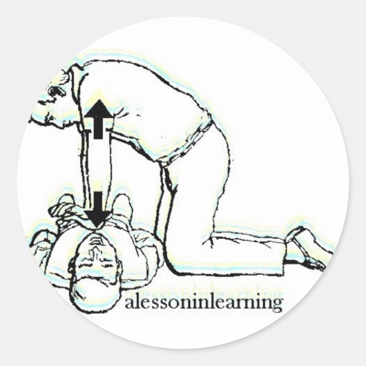 CPR-sticker Ronde Sticker (Voorkant)