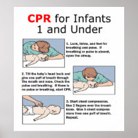 CPR voor zuigelingen 1 en jonger Poster