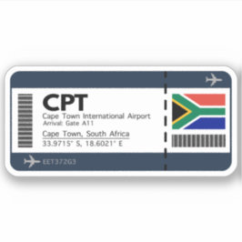 CPT Kaapstad instapkaart - Zuid-Afrika Sticker