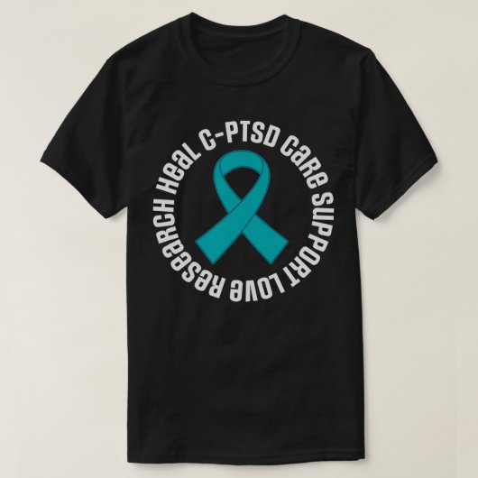 CPTSD Awareness Ribbon Support Maand T-shirt (Design voorkant)