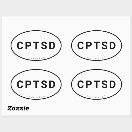 CPTSD ovale Sticker (Vel)