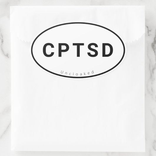 CPTSD ovale Sticker (Tas)