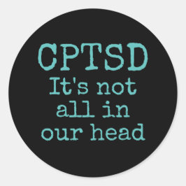 CPTSD-sticker Ronde Sticker