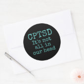 CPTSD-sticker Ronde Sticker (Envelop)
