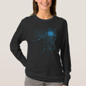 CPU Chip Circuit PCB Design Tech Lovers Computer T-shirt (Voorkant)