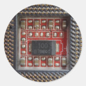 Cpu Circuit Round Sticker (Voorkant)
