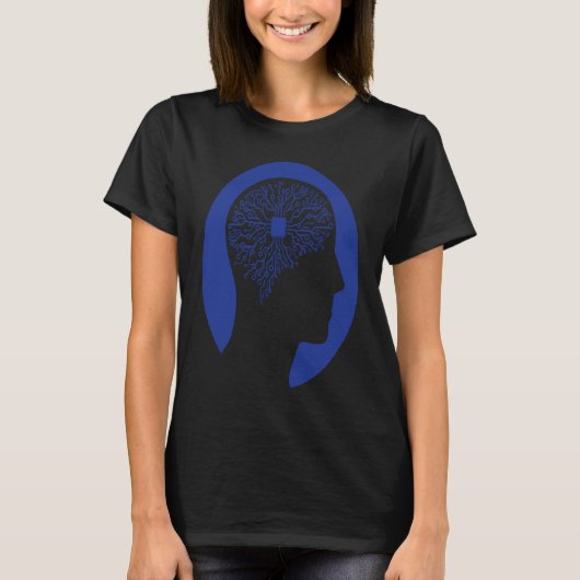 CPU Core processorkaart AI Geek Gamer Bra T-shirt (Voorkant)