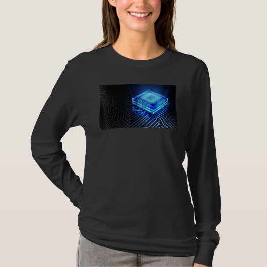 Cpu Gamer Nerd Computer Chip Computer Scientist PC T-shirt (Voorkant)