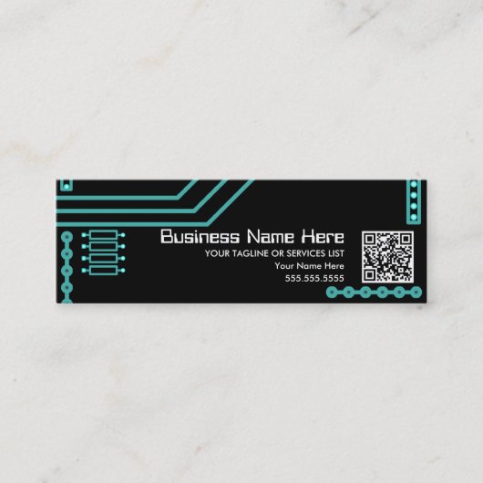 CPU v.3 met QR-code Mini Visitekaartje (Voorkant)