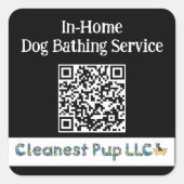 CPup blk-sticker Vierkante Sticker (Voorkant)