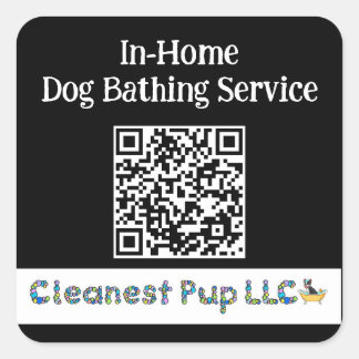 CPup blk-sticker Vierkante Sticker