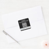 CPup blk-sticker Vierkante Sticker (Envelop)