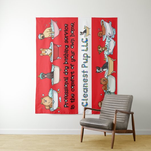 CPup rood tapijt Wandkleed (In situ)
