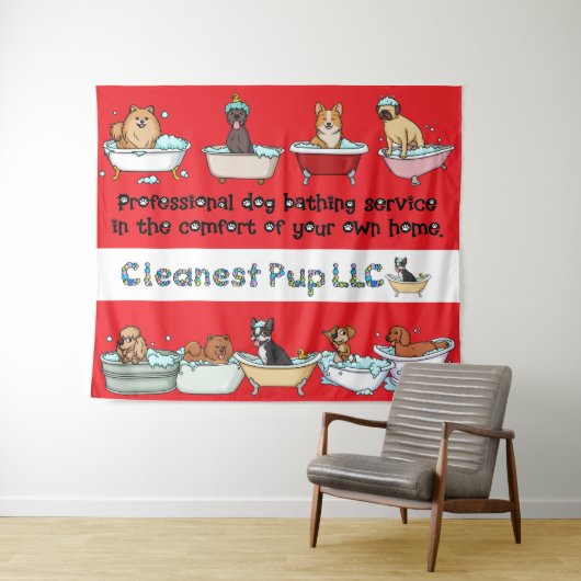 CPup rood tapijt Wandkleed (In Situ (horizontaal))