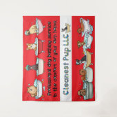 CPup rood tapijt Wandkleed (Voorkant)