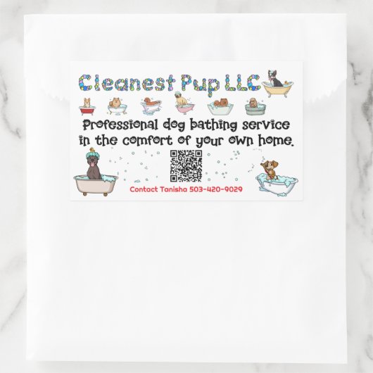 CPup-sticker Rechthoekige Sticker (Tas)