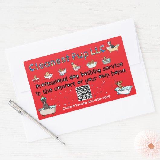 CPup-sticker Rechthoekige Sticker (Envelop)