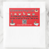 CPup-sticker Rechthoekige Sticker (Tas)