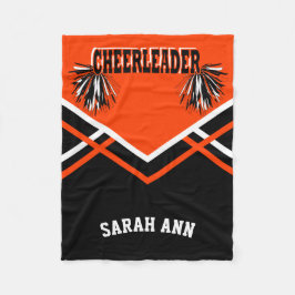 Cpure Oranje 📣 Cheerleader Outfit Style Fleece Deken