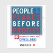 CPUSA BLAUWE KRAAG STICKER (Vel)