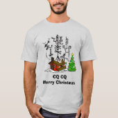 CQ Merry Kerstham Radio T-Shirt CQ (Voorkant)
