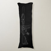CQBR MK18 Mod 0 Black Body Pillow Lichaamskussen (Voorkant Verticaal)