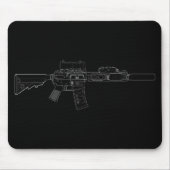 CQBR MK18 Mod 0 Black Mousepad Muismat (Voorkant)